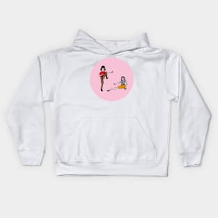 Girls fighting Kids Hoodie